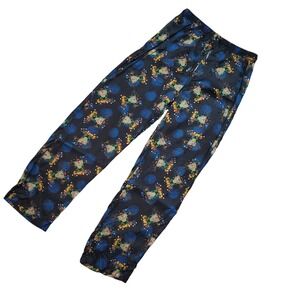Vintage 1997 Looney Tunes Mania Taz Golf Silk Lounge Pants Mens Small Black 90s